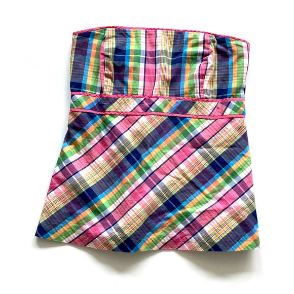 Lilly Pulitzer Tops - Lilly Pulitzer Plaid Tube Top Size 2